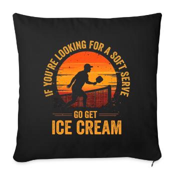 Pickleball Art For Men Women Pickleball Player - Housse de coussin décorative 45 x 45 cm - noir - Devant