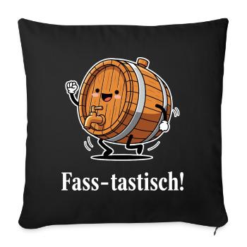 Barrel-tastic ! - Sofa pillowcase 17,3'' x 17,3'' (45 x 45 cm) - black - Front