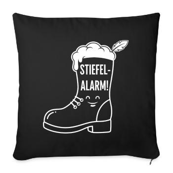 Bottes Bière - Housse de coussin décorative 45 x 45 cm - noir - Devant