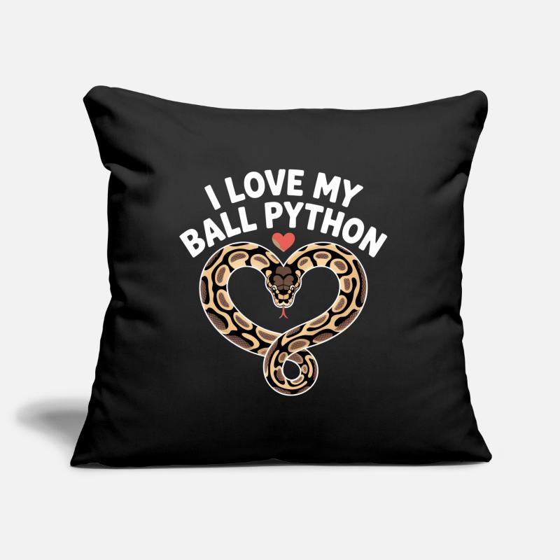 J’adore mon python royal ! Roi python Housse de coussin décorative 45 x 45 cm