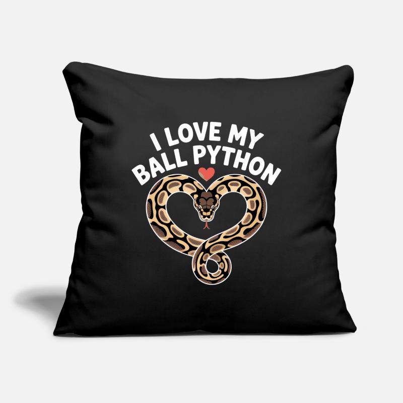 J’adore mon python royal ! Roi python Housse de coussin décorative 45 x 45 cm