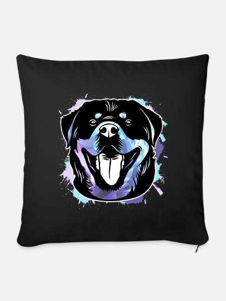 Rottweiler  - Sofakissenbezug 45 x 45 cm - Schwarz