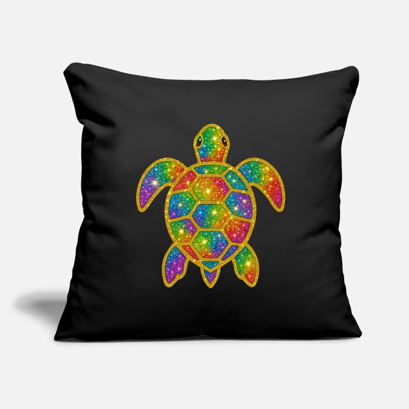 Rainbow Glitter Turtle Sofa pillowcase 17,3'' x 17,3'' (45 x 45 cm)