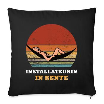 Plumber Pension Retirement Pensioner Crafts - Sofa pillowcase 17,3'' x 17,3'' (45 x 45 cm) - black - Front