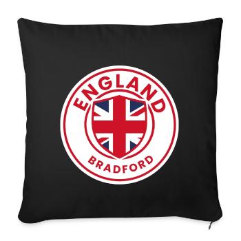 England Bradford Flag Shield - Sofa pillowcase 17,3'' x 17,3'' (45 x 45 cm) - black - Front