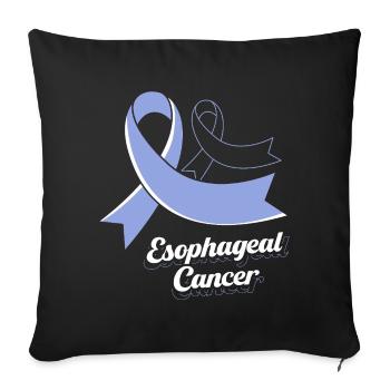 Cancer de l’œsophage Survivant du cancer de la chimiothérapie - Housse de coussin décorative 45 x 45 cm - noir - Devant