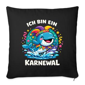 Je suis une douce Charme du Carnaval des Dames Karnewal - Housse de coussin décorative 45 x 45 cm - noir - Devant