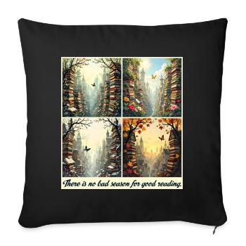 Seasonal Reading Arch - Sofa pillowcase 17,3'' x 17,3'' (45 x 45 cm) - black - Front