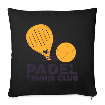 Ich kann kein Padel haben - Sofakissenbezug 45 x 45 cm - Schwarz - Vorne