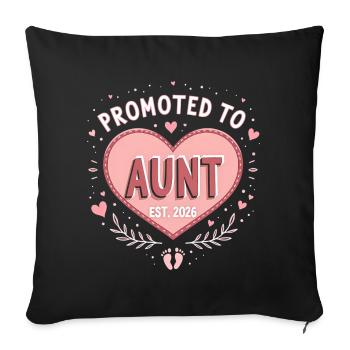 Tante 2026 Tante 2026 Promue Tante 2026 - Housse de coussin décorative 45 x 45 cm - noir - Devant