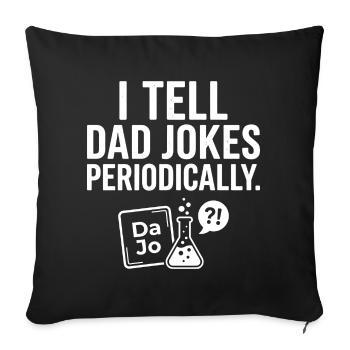 Father Jokes Périodique Design - Housse de coussin décorative 45 x 45 cm - noir - Devant