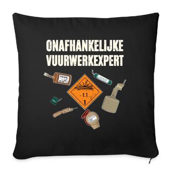 Onafhankelijke Vuurwerkexpert - Housse de coussin décorative 45 x 45 cm - noir - Devant
