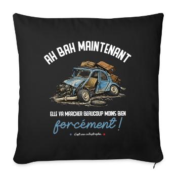 Elle va marcher beaucoup moins bien forcement... - Housse de coussin décorative 45 x 45 cm - noir - Devant