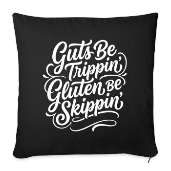 Gluten Free Humor Celiac Saying Design - Sofa pillowcase 17,3'' x 17,3'' (45 x 45 cm) - black - Front