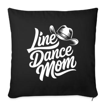 Maman de danse en ligne - Housse de coussin décorative 45 x 45 cm - noir - Devant