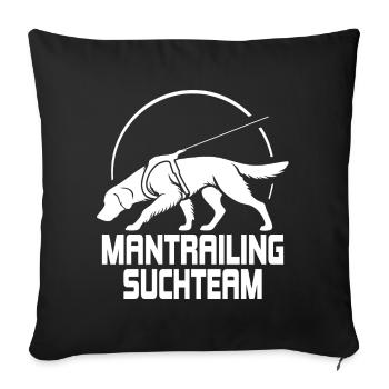 Golden Retriever Mantrailing Suchteam Hunde Hund - Sofakissenbezug 45 x 45 cm - Schwarz - Vorne