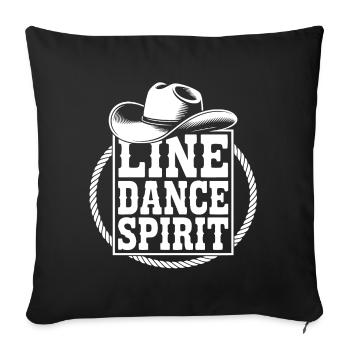 Line Dance Spirit - Sofa pillowcase 17,3'' x 17,3'' (45 x 45 cm) - black - Front