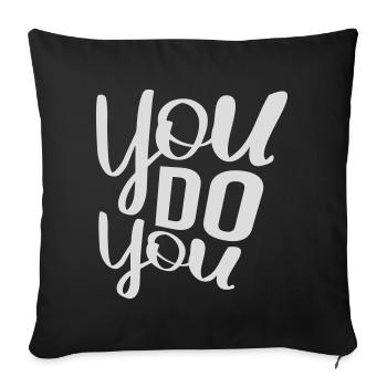 Tu fais ton drôle Confiance en toi Logo de la liberté - Housse de coussin décorative 45 x 45 cm - noir - Devant