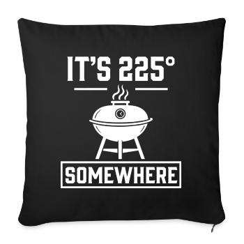 Humour Barbecue Grillade Papa | Cadeau Maître BBQ - Housse de coussin décorative 45 x 45 cm - noir - Devant