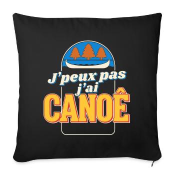 J'peux pas j'ai CANOË - Housse de coussin décorative 45 x 45 cm - noir - Devant