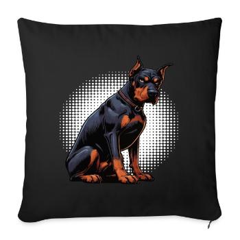 Doberman Doberman Owner Doberman Lovers - Sofa pillowcase 17,3'' x 17,3'' (45 x 45 cm) - black - Front