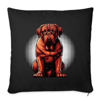 Bordeaux Dogge Bordeauxs Bordeaux Doggen besitzer - Sofakissenbezug 45 x 45 cm - Schwarz - Vorne
