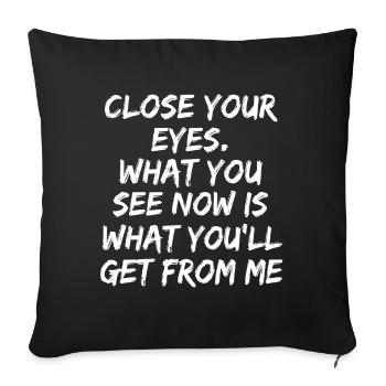 Lustiger Spruch Für Eltern Und Cherf - Sofakissenbezug 45 x 45 cm - Schwarz - Vorne