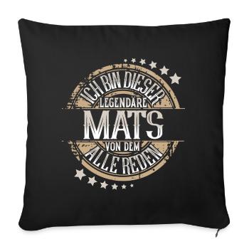Mats - Sofakissenbezug 45 x 45 cm - Schwarz - Vorne