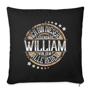 William - Sofakissenbezug 45 x 45 cm - Schwarz - Vorne