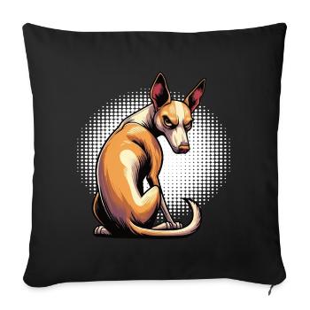 Podenco Podencos Amoureux de Podenco Podenco Propriétaires de Podenco - Housse de coussin décorative 45 x 45 cm - noir - Devant