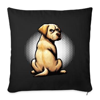 Labrador Labradorbesitzer Labradorliebhaber  - Sofakissenbezug 45 x 45 cm - Schwarz - Vorne