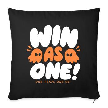 Win as One Gaming Team - Sofa pillowcase 17,3'' x 17,3'' (45 x 45 cm) - black - Front