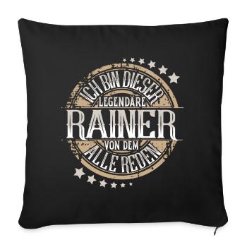 Rainer - Sofakissenbezug 45 x 45 cm - Schwarz - Vorne