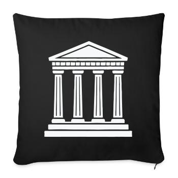 Classic Temple Pillars Silhouette - Sofa pillowcase 17,3'' x 17,3'' (45 x 45 cm) - black - Front