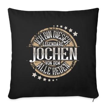 Jochen - Sofakissenbezug 45 x 45 cm - Schwarz - Vorne