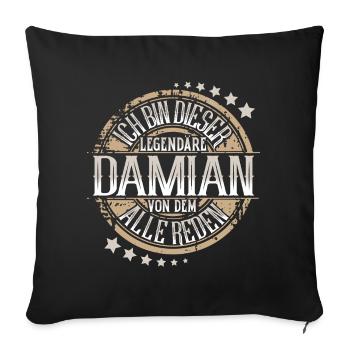 Damian - Sofakissenbezug 45 x 45 cm - Schwarz - Vorne