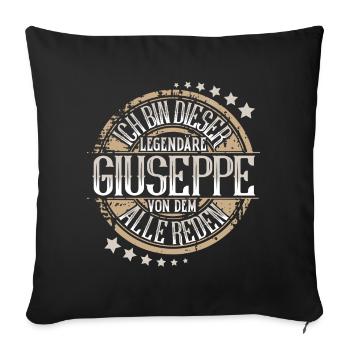 Giuseppe - Sofakissenbezug 45 x 45 cm - Schwarz - Vorne