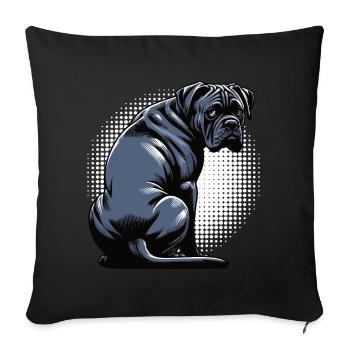 Cane Corso Cane Corsos Corso halter Corso Owner - Sofa pillowcase 17,3'' x 17,3'' (45 x 45 cm) - black - Front
