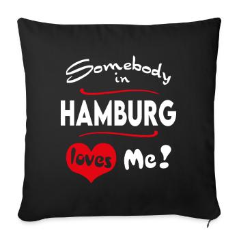 Hamburg Stadt Urban T-Shirt City Heimatliebe Town - Sofa pillowcase 17,3'' x 17,3'' (45 x 45 cm) - black - Front