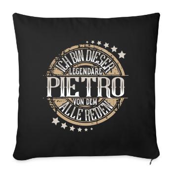 Pietro - Sofakissenbezug 45 x 45 cm - Schwarz - Vorne