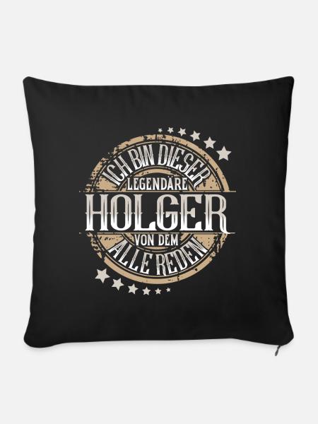 Holger - Sofakissenbezug 45 x 45 cm - Schwarz