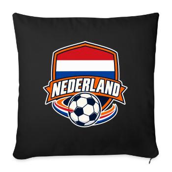 Niederlande Fußball - Sofakissenbezug 45 x 45 cm - Schwarz - Vorne