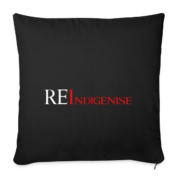 RE - Indigenise - Sofakissenbezug 45 x 45 cm - Schwarz - Vorne