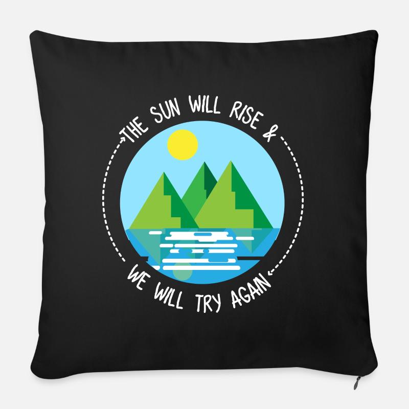 nature - Housse de coussin décorative 45 x 45 cm - noir