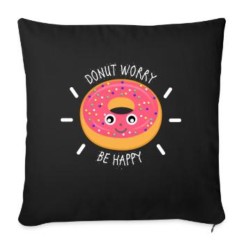 Donut - Sofakissenbezug 45 x 45 cm - Schwarz - Vorne
