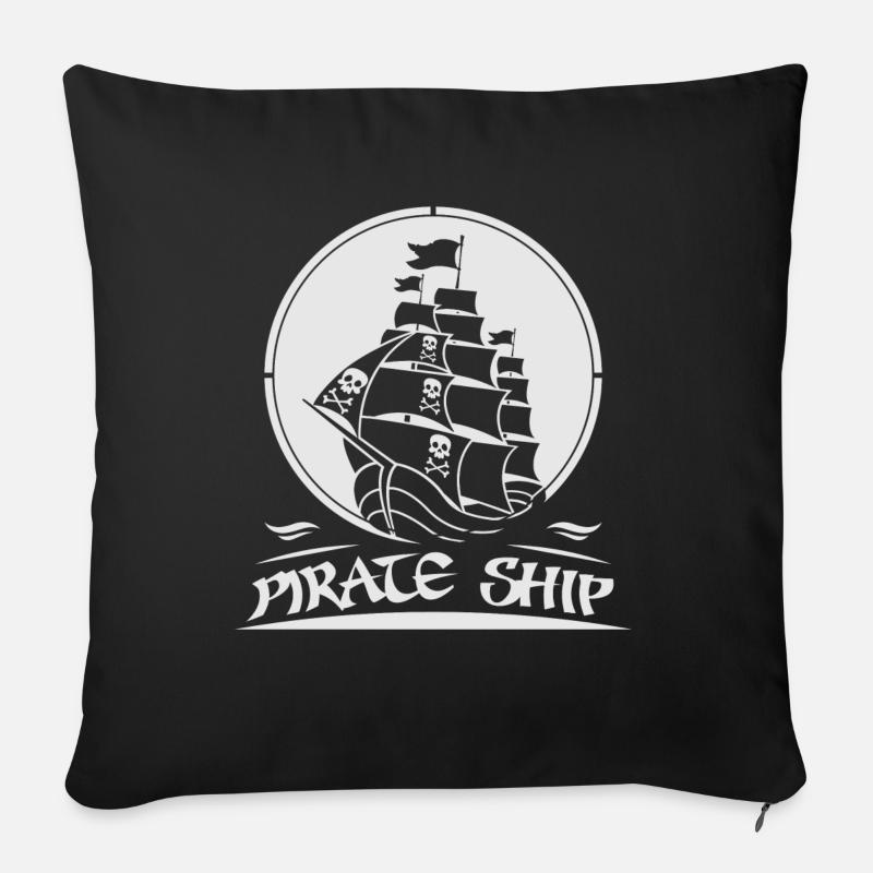 Pirat - Sofakissenbezug 45 x 45 cm - Schwarz