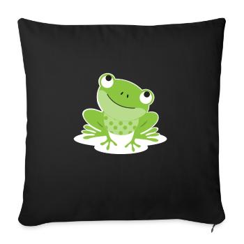 grenouille - Housse de coussin décorative 45 x 45 cm - noir - Devant