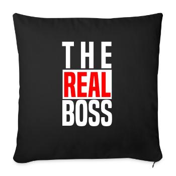 patron - Housse de coussin décorative 45 x 45 cm - noir - Devant