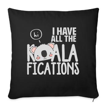 Pet animal gift - Sofa pillowcase 17,3'' x 17,3'' (45 x 45 cm) - black - Front