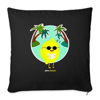 tropical - Housse de coussin décorative 45 x 45 cm - noir - Devant